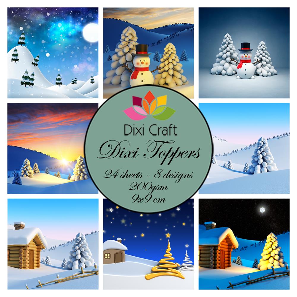 Dixi Craft - Toppers - Winter Joy  (9cm x 9cm)