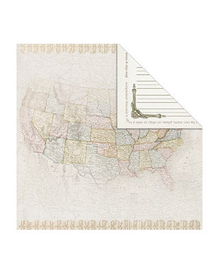 Creative Imaginations: US Map   12 x 12"