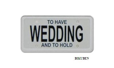 Karen Foster: WEDDING - Mini License Plate