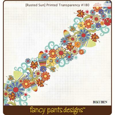 Fancy Pants: Rusted Sun - RS printed Transparency  12 x 12"
