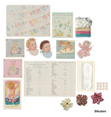 Melissa Frances: Vintage Attic - Baby Ephemera Kit