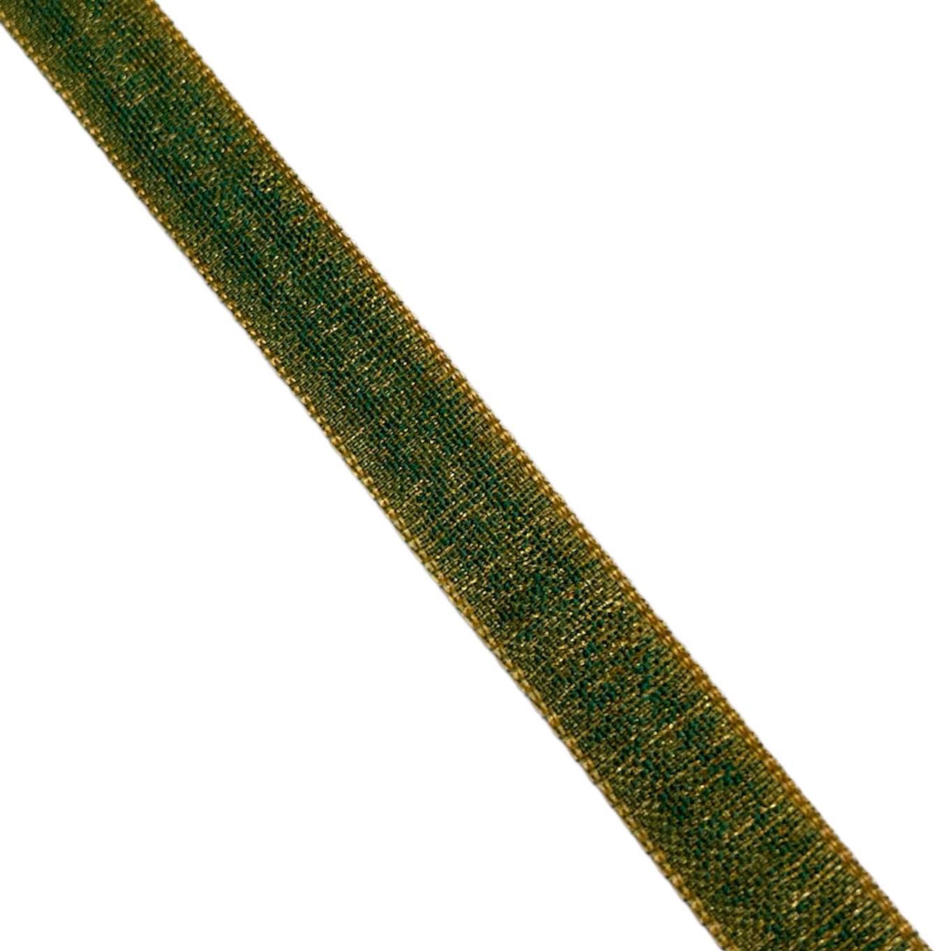May Arts - Ribbon - Green with golde edge - METERSVIS