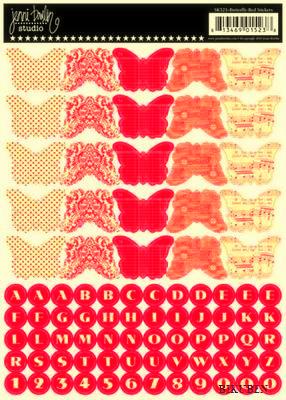 Jenni Bowlin:Butterfly Red Stickers