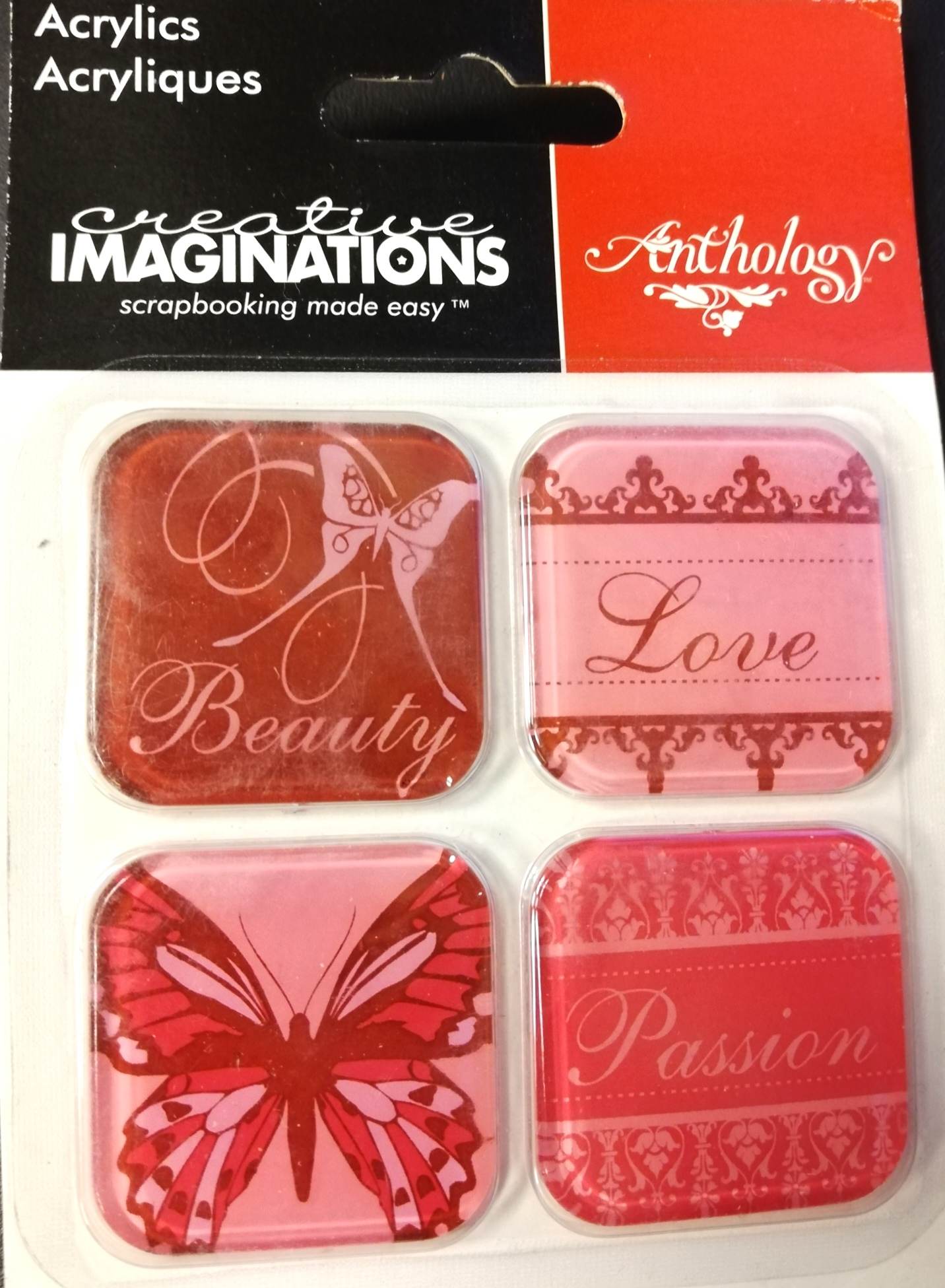 Creative Imaginations - Acrylics - Beauty Passion Love