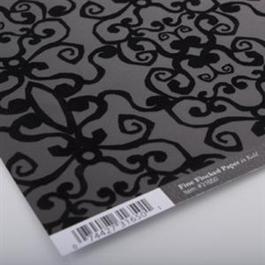 Chatterbox: Fine Flocked Paper in Kohl 12 x 12"