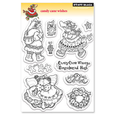 Penny Black: Candy Cane Wishes - Clear Stamps