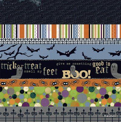 LYB: BooVille - Collage Stripe    12 x 12"
