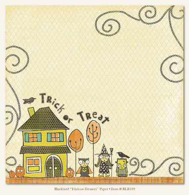 MME: Blackbird - Trick-or-Treaters Paper   12 x 12"