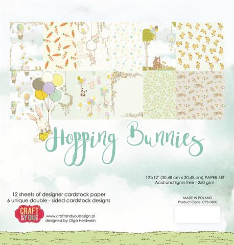 Craft and You - Hopping Bunnies -  12x12" Paper Pad