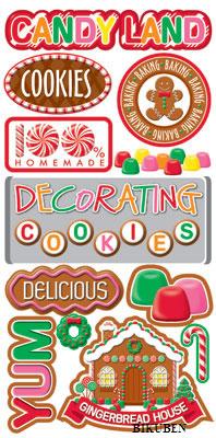 Reminisce: Gingerbread Lane - Chipboard Icon Stickers