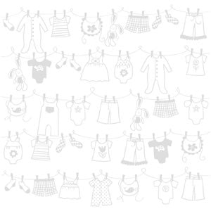 Bazzill: Glazed Cardstock - Baby Clothesline  WHITE   12 x 12"