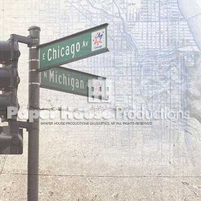Paper House: Chicago Map   12 x 12"