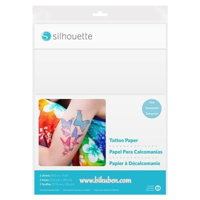 Silhouette - Printable Tattoo Paper - Clear