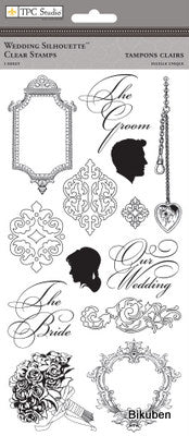 TPC Studio: WEDDING SILHOUETTE - Clear Stamps