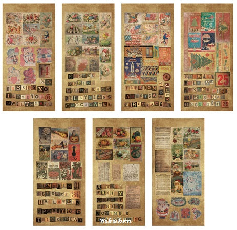 Tim Holtz Ideaology: Salvage Stickers - SEASONAL