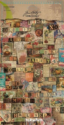 Tim Holtz Ideaology: Salvage Stickers - SEASONAL