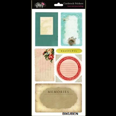 Glitz design: Love nest - Journaling cardstock stickers