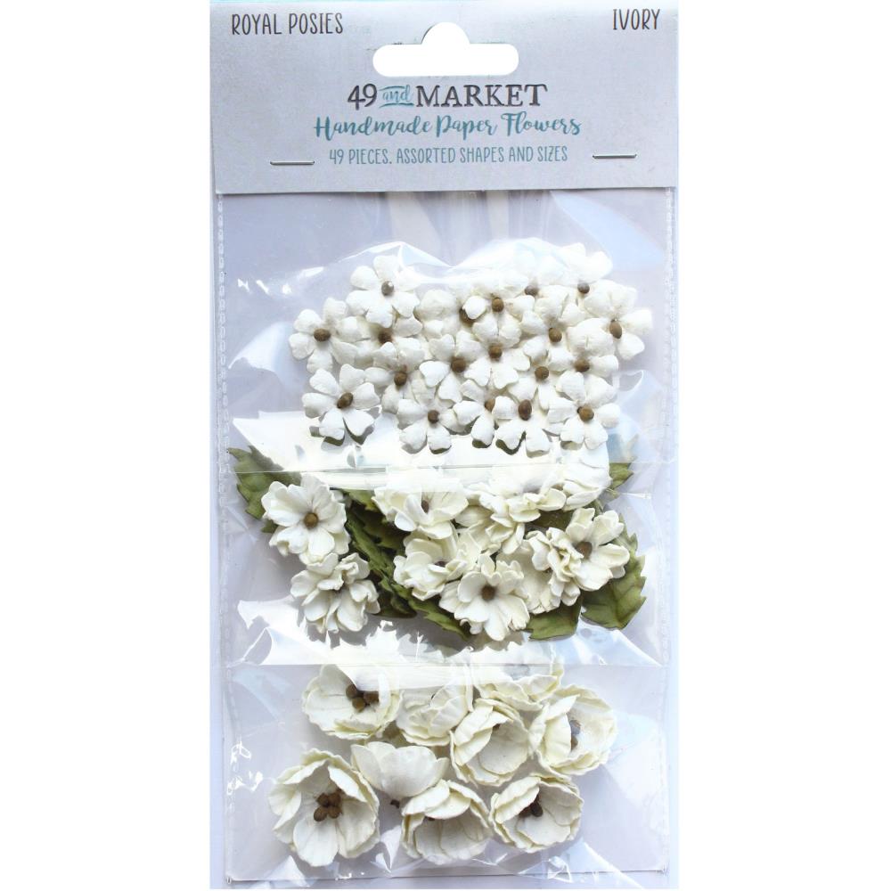 49 and Market - Royal Posies -Flowers - Ivory