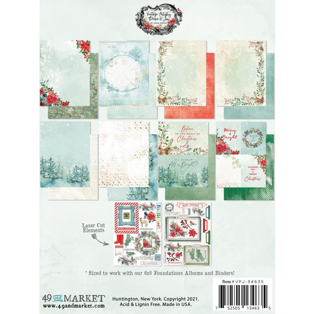 49 and Market - Vintage Artistry - Peace & Joy Collection Pack - 6 x 8"