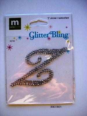 MM: Glitter Bling Monogram Script - Z