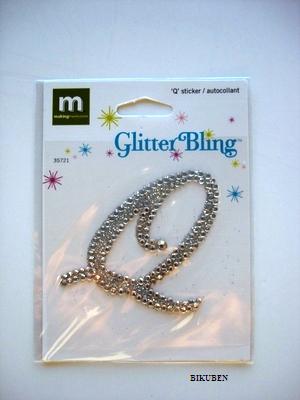 MM: Glitter Bling Monogram Script - Q