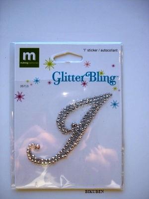 MM: Glitter Bling Monogram Script - I