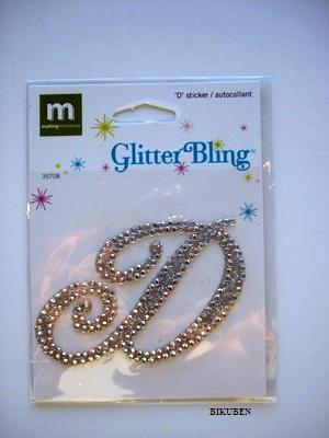 MM: Glitter Bling Monogram Script - D