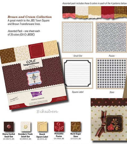 Jenni Bowlin: CORE Impressions - BROWN AND CREM COLLECTION  12 x 12"