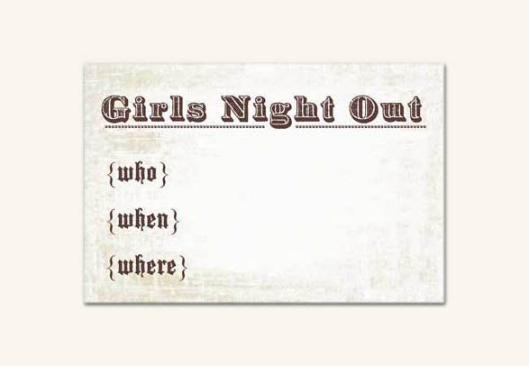Daily Dose Card : GIRLS NIGHT OUT