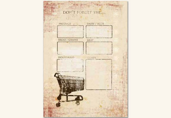 Daily Dose Card : GROCERY LIST