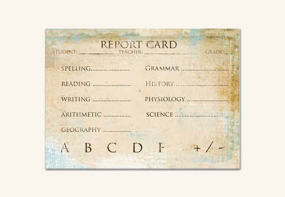 Daily Dose Card : REPORT CARD