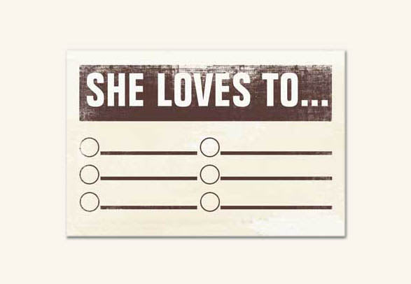 Daily Dose Card : SHE LOVES TO