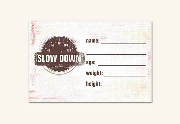 Daily Dose Card : SLOW DOWN