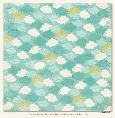 MME:Fine and Dandy - True Blue - DAYDREAM Paper  12 x 12"