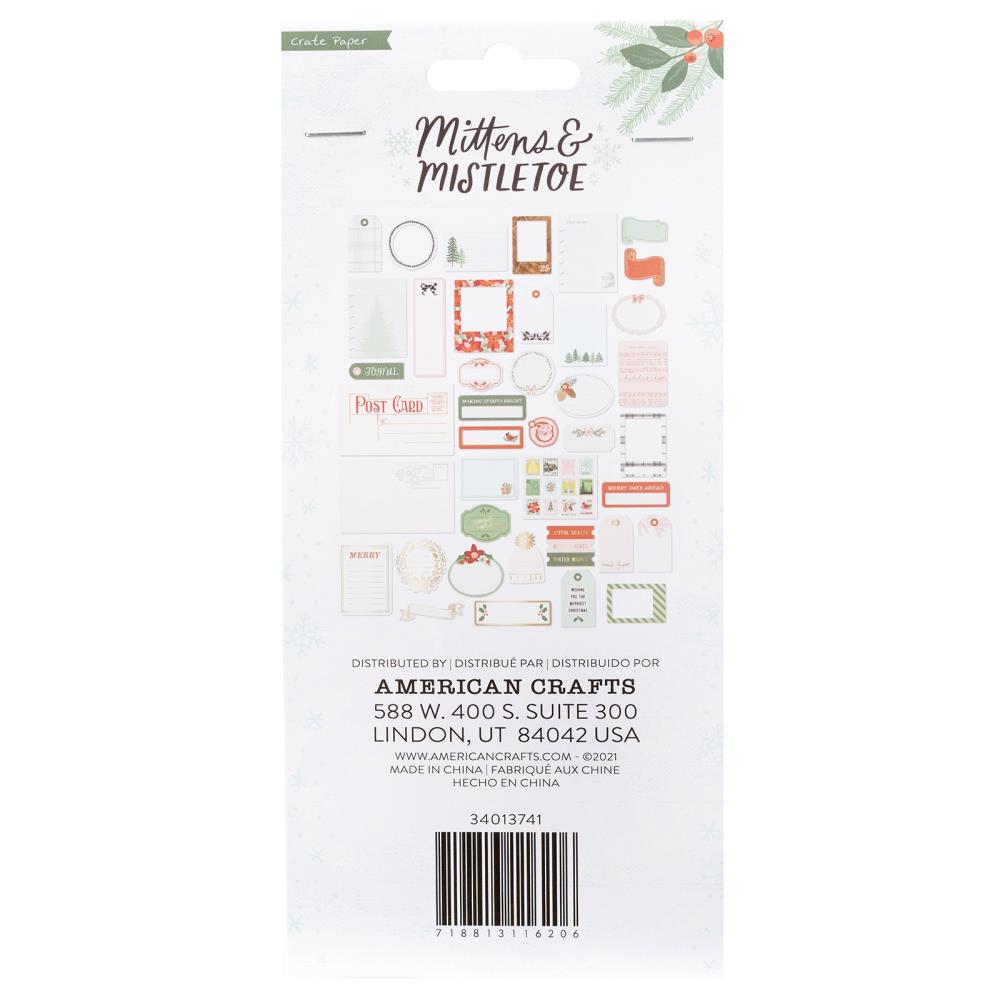 Crate Paper  - Mittens and Mistletoe - Journaling  Ephemera