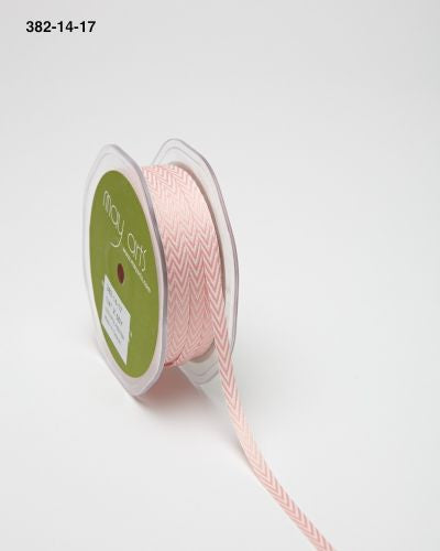 May Arts - Chevron Stripes Ribbon - Pink - Metersvis