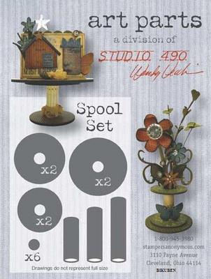 Studio 490 - Wendy Vecchi - Art Parts - Spool Set  Chipboard