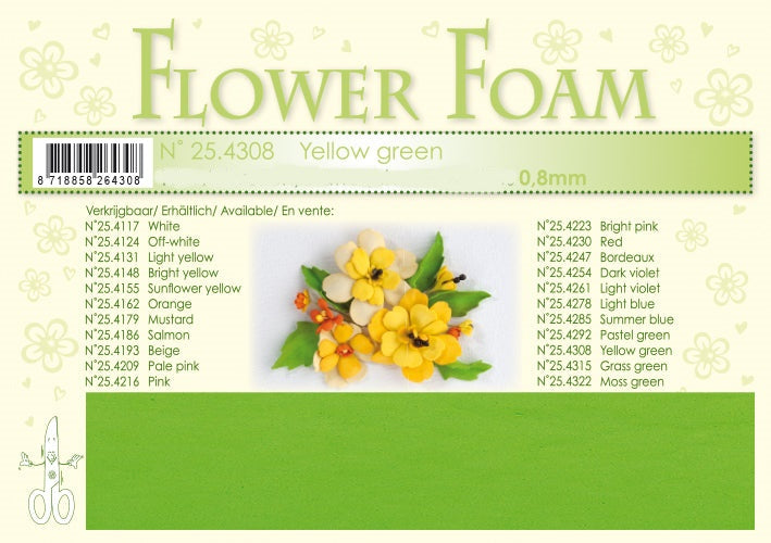 Leane - Flower Foam - Yellow Green