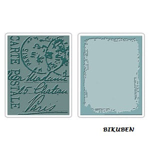 Sizzix: Tim Holtz Alterations - Distressed Frame & Postal Set - Embossing folders