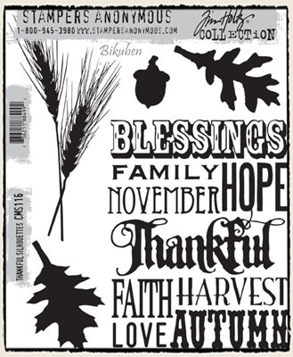 Tim Holtz Collection - Thankful Silhouettes - Stamps