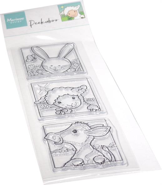 Marianne Design - Clear stamps - Peekaboo - Spring animals