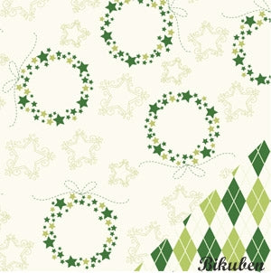 Bazzill Basic Paper - Holiday Style - Christmas Wreath/Argyle Green 12x12"
