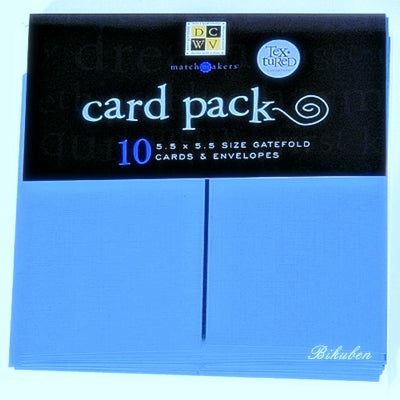 DCWV: Card & Envelopes - Square Gatefold Blue Cards