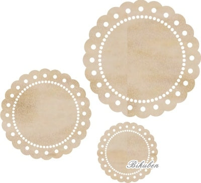 Kaisercraft: Wooden Flourishes- Scallop Doilies
