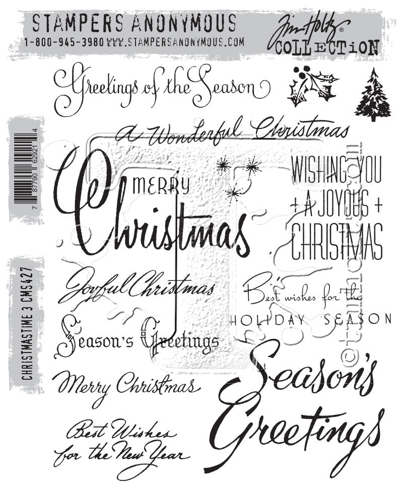 Tim Holtz Collection - Cling Stamps - Christmas time