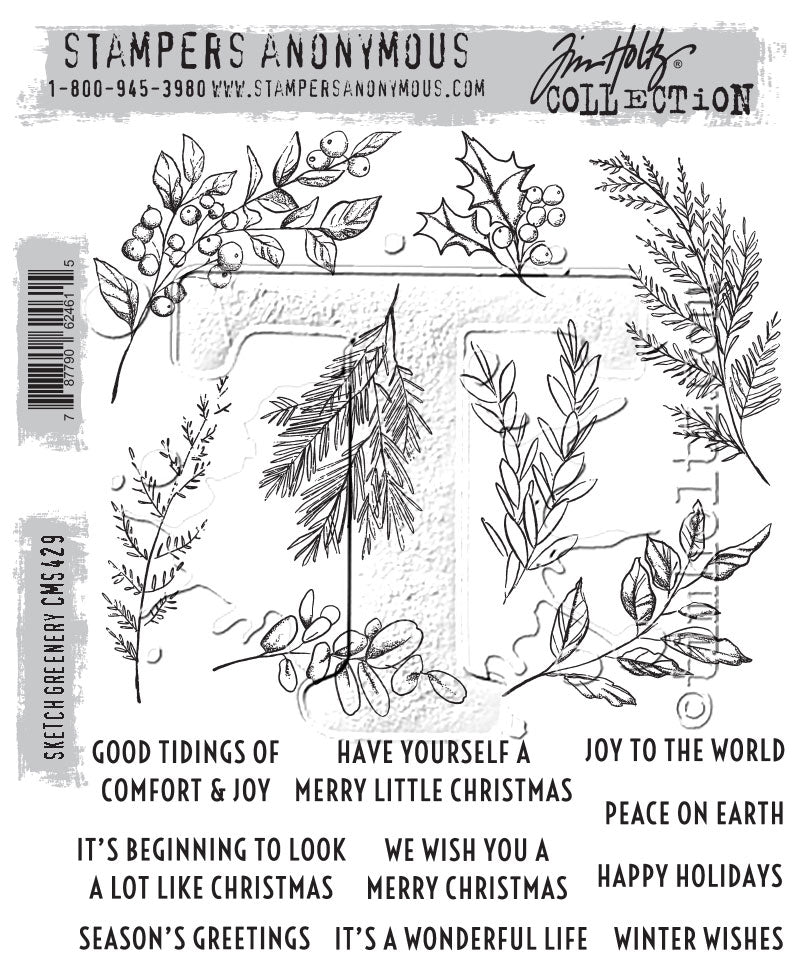 Tim Holtz Collection - Cling Stamps - Greenery