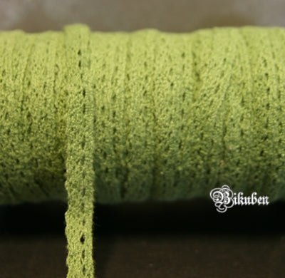 Ribbon Spool - Small Olive Green Crochet Lace Ribbon METERSVIS