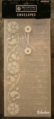 Creative Imaginations: Envelope - White Flowers