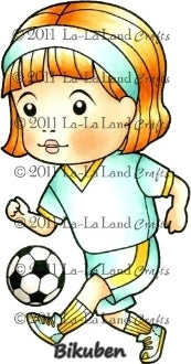 La-La Land Crafts - Soccer Marci - Red Rubberstamp