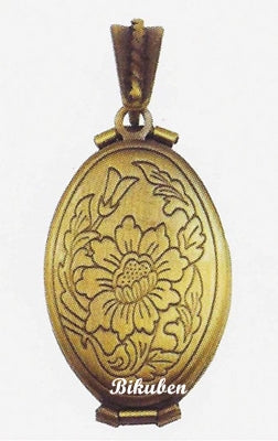 Four Picture Locket Oval - Brass Ox
